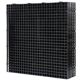 Linlan F002 8 Pieces 11.8x11.8in 30x30cm Aquarium Grid Plastic Fish Tank Black