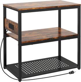 Livofloral 313036731795 20-29 Gallon Fish Tank Stand With Power Outlets 3-tier Metal Aquarium Br
