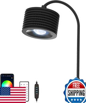 Lominie B075h8qn4r Led Aquarium Light Full Spectrum Fish Tank Clip-on Saltwater Planted Li