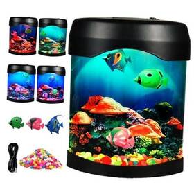 Lottle Bees A007 Fish Lamp Mini Aquarium Tank Decorative With 7 Color Changing Led