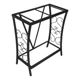 Maklaine M-4960-2867734 Traditional Steel 20 Gallon Metal Aquarium Stand In Black