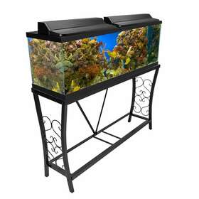 Marco Group Inc. 102551 Aquatic Fundamentals Metal Aquarium Stand 55 Gallon Black Fish Tank