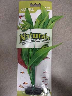 Marina Pp91 Aquarium Silk Pickerel Plant - Green Medium 9-10 Inch
