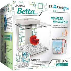 Marina Xa3336 Betta Ez Care Plus Aquarium Kit 1.35 Gallon - White