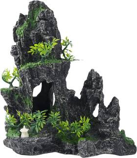 Mc Meichuang Ftd-00 Aquarium Decorations Large Mountain View Stone Rock Cave Resin Multicolored