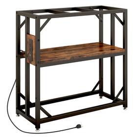 Metyerry 729545074825 20-29-37 Gallon Fish Tank Stand With Power Outlet Adjustable Aquarium