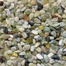 Midwest Hearth 645360707703 Natural Decorative Polished Jade Pebbles 3/8 Inch Gravel 5-lb Bag Mixed Color