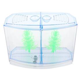 Mipcase W8913b18o008dz Small Betta Fish Tank Mini Goldfish With Divider Acrylic A