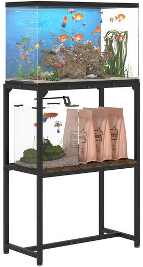Mondazie B0d5d2l81t 20 Gallon Fish Tank Stand Upgraded Height Aquarium Table 2-tier