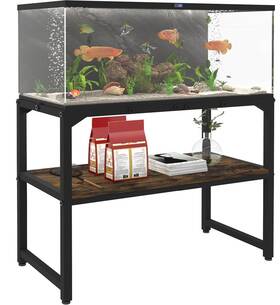 Mondazie Mdz-fts-blk-30 30 Gallon Fish Tank Stand With Shelf For Accessories Storage 2 Tiers Heavy D
