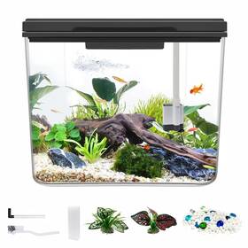 Moonorange Mo-b06-fish Small Fish Tank Kit 1.8 Gallon Aquarium Starter With Super-quiet Water P