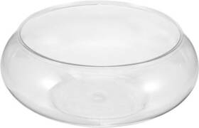 Musaner 601236649645 Clear Fish Bowl Vase Bubble Round Shallow Planter Plastic Container Fish
