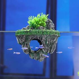 Mwyzgmold Fudao01 Aquarium Floating Island Decorations Fish Tank Interactive
