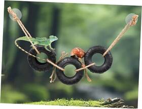 Neeenn Jjxltpq003 Hermit Crab Climbing Toys Reptile Tire Swing Toy Tank Aquarium