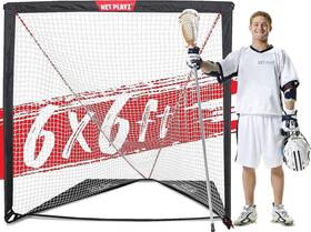 Net Playz 850064862454 6 X Feet Lacrosse Goal Fast Install Fiberglass Frme Lightweight Fold