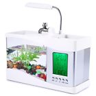 New Usb Desktop Mini Fish Tank Water Running Pump Colorful Light Aquarium Alarm 602668147501