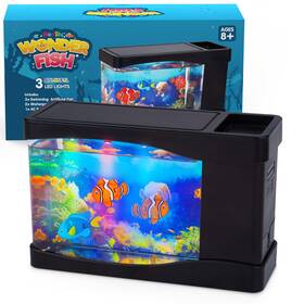 B09zb93v61 Nurily Artificial Fish Tank Virtual Ocean Motion Lamp - Mini Office Desk Aquarium Led