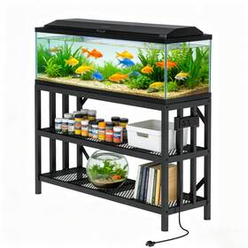 Nuwjbye Xpl00122 55-75 Gallon Aquarium Stand 1000lbs Capacity Fish Tank With 3-tier She