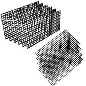 Obangong 619197858396 10 Pcs Black Aquarium Divider Trays 11.6in Plastic Grid Isolate Board Divider