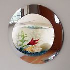 Office Wall Mounted Tr Fish Mirrored Tetra Tank Hip Bubble Aquarium Hanging Bowl