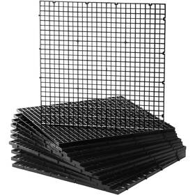 Okllen O-plasticgriddivider-12p-b 12 Pack Aquarium Fish Tank Divider Plastic Egg Crate Bottom Tray Grid Isolat