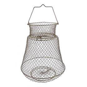 Operseven 750081510096 Metal Rustproof Collapsible Fish Basket - Robust And Easy To Use Net Cage For