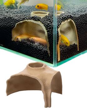 Orbidyn Orcave 814 Aquarium Cave Rock Texture Fish Shelter With 180 Small Sand