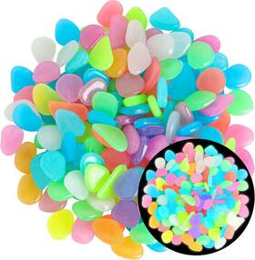 Osopola Fd05mx150 150 Pcs Luminous Stones Mixed Color Glow Rocks 2.5x2x0.5cm Mixed/150