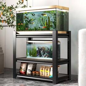 Otryad 445041581553 3-tier Heavy Duty Kitchen Pantry Fish Tank Stand Metal Aquarium Adjusta