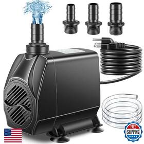 Pamaner B0d9h57tph Submersible Water Pump Ultra-quiet Adjustable Flow Tubing Incl