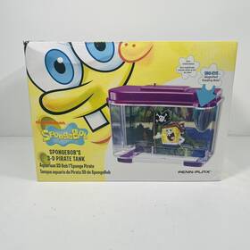 Penn-plax 030172068058 New In Box Spongebob 3-d Pirate Fish Tank