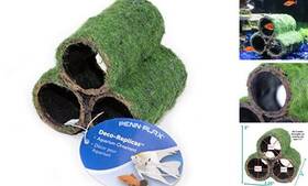 Penn Plax Inc. Rr1096 Deco-replicas Hide-away Pipes With Club Moss Aquarium Decoration Realistic