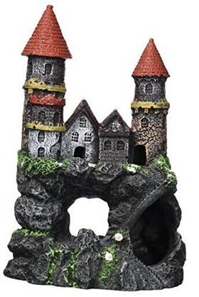 Penn Plax Inc. Rrw12 Age-of-magic Enchanted Castle Aquarium Decoration Safe For Freshwater And