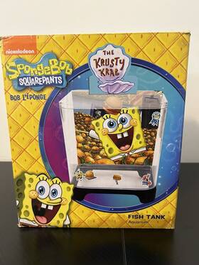 Sbk115 Penn-plax Spongebob Squarepants The Krusty Krab 1.5 Gallon Fish Tank Aquarium Kit