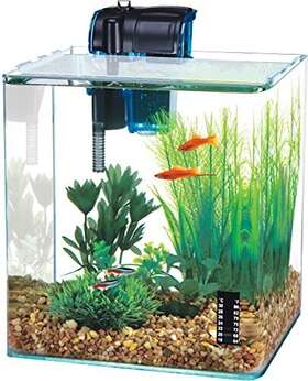 Penn Plax Ww131 Water-world Vertex Desktop Aquarium Kit - Perfect For Shrimp And Small 5 Gallon