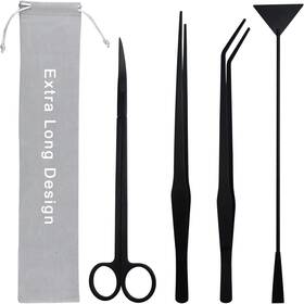 Petsocie B0c6kf1mx6 Aquarium Aquascape Tools Kit 15 Inch Stainless Steel Aquatic Plant Set