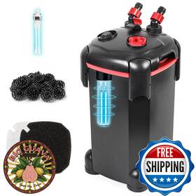 Pondforse B0dcjns92z 265gph 3-stage Ultra-quiet External Canister Aquarium Filter Up To 75