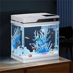 Pondon 313053058035 Smart Fish Tank 4 Gallon Small Beta Aquariums Startar Kit With Auto
