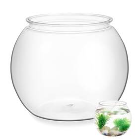 Popetpop R34l10936p6ssnu Transparent Betta Fish Tank Multi-function Round Drop-re