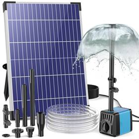 Poposoap B0fxmdhqdh 10w Solar Water Fountain Pump 120gph With 4 Nozzles And 16.4ft Cable