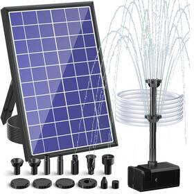 Poposoap B0g1shpjp8 8w Solar Water Pump With 3600mah Battery Backup Bird Bath Fountain
