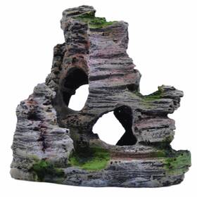 Pranovo 14875808 Mountain View Decor Rockery Landscape Rock Hiding Cave Tree Aquarium Ornament