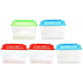 Pretyzoom 20jm035317rwr1 5pcs Small Plastic Fish Tank Portable Lizard Cage With Breathable