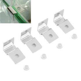 Pssopp Pssoppg4xc1uwes8-11 4pcs Aquarium Cover Bracket Fish Glass Clip Stainless Steel 5mm