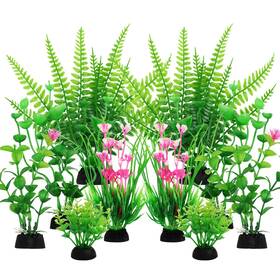 Quozuo 1177-qu Aquarium Decor 10pcs Fish Tank Decorations Plants Green