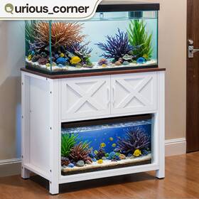Qurious-corner 197839703698 55-75 Gallons Aquarium Stand Fish Tank Storage Cabinet With Electrical Outlets