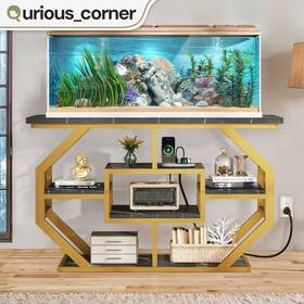 Qurious Corner Beysh0vn6f 55-75 Gallon Aquarium Fish Tank Cabinet Storage Double As Display Or Tv Stands