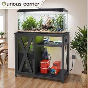 Beysh3xb48 Qurious Corner 50 Gallons Aquarium Stand Modern Fish Tank Storage Terrarium Cabinet Led Lights Beysh3xb48 Qurious Corner 50 Gallons Aquarium Stand Modern Fish Tank Storage Terrarium Cabinet Led Lights