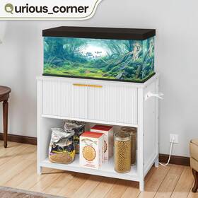 Qurious Corner Beyshgp0ez 50 Gallons Aquarium Storage Cabinet Fish Tank Display Stand With Electrical Outlet