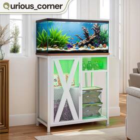 Qurious Corner Beyshpsx9l 29 Gallons Aquarium Stand Terrarium Fish Tank Storage Cabinet And Charging Station